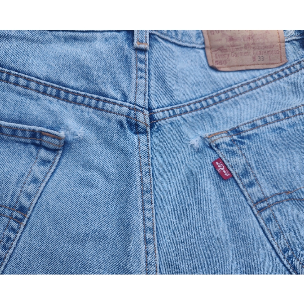 Vintage Levi jean shorts 550 high waisted size 31 distressed mom dad 90s y2k - Picture 10 of 10